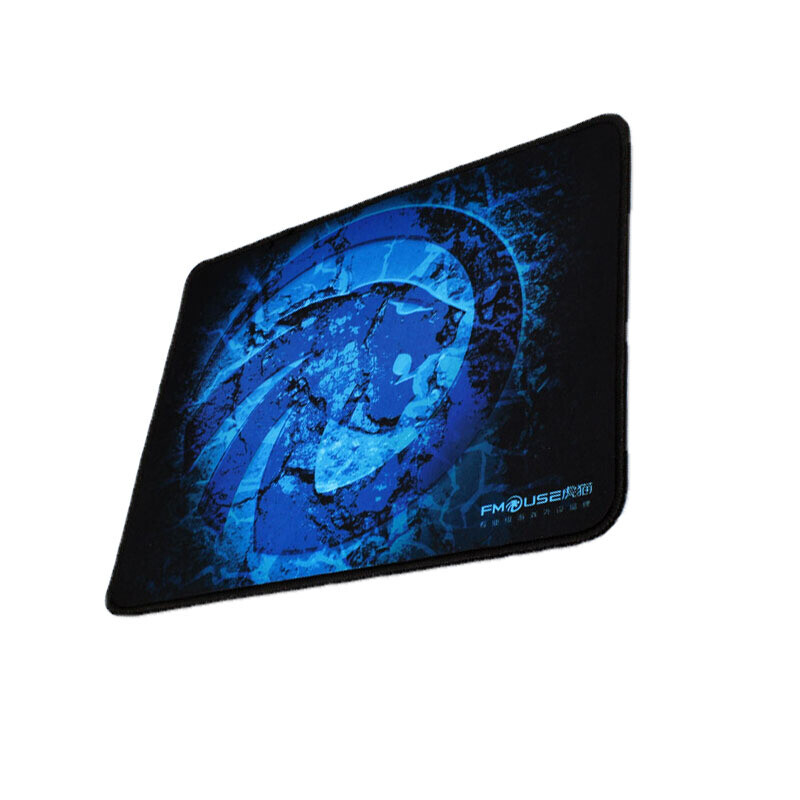 虎猫(FMOUSE) 游戏鼠标垫 加厚可水洗300mm*250mm蓝色键盘游戏小鼠标垫抖音